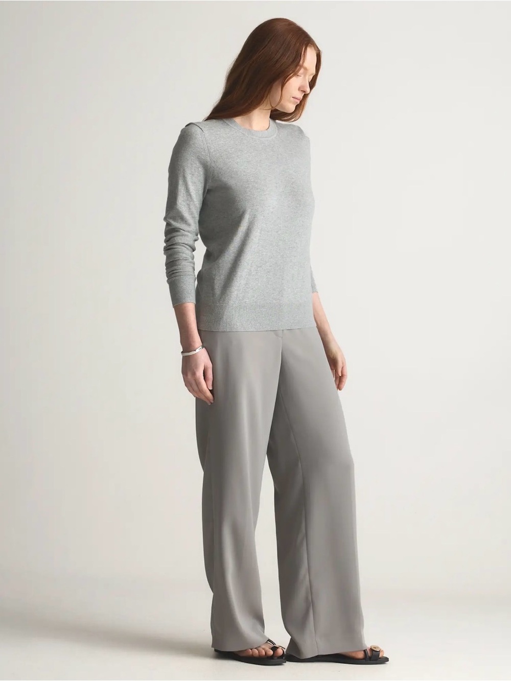 Quince heather gray cotton/cashmere crewneck sweater. Size M. - Picture 2 of 8